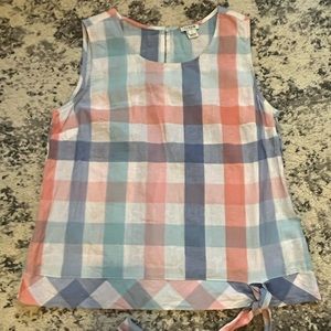 J. CREW cotton tank with tie